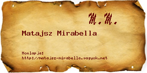 Matajsz Mirabella névjegykártya